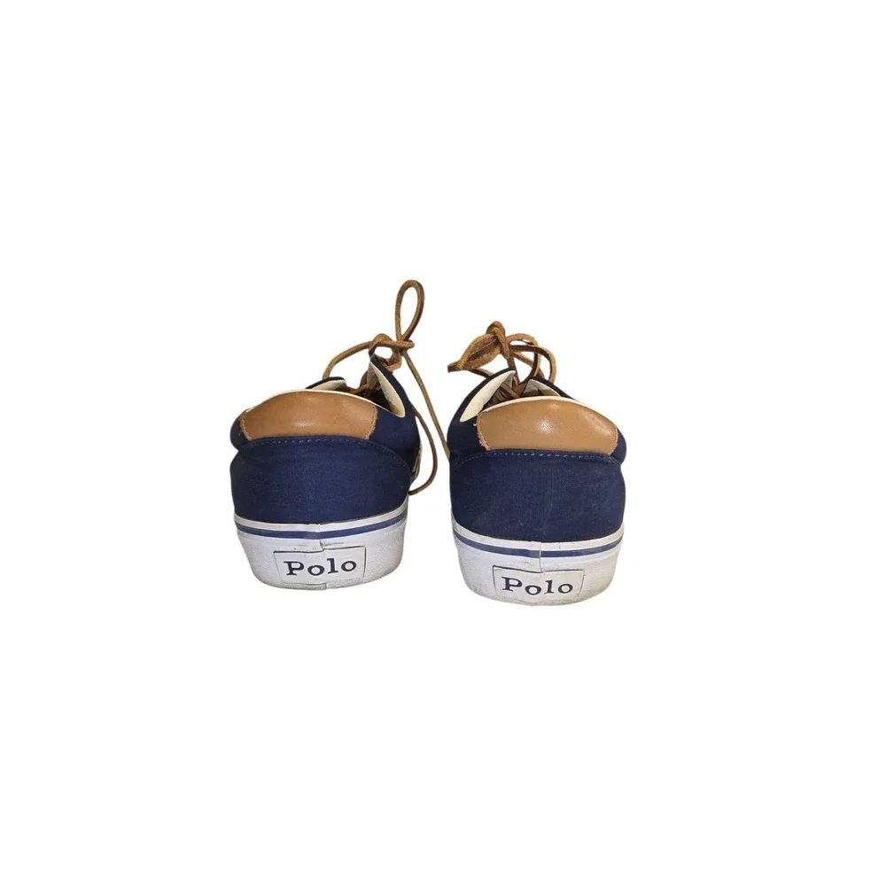 Polo Ralph Lauren Mens Keaton Shoes Size 11.5 Pony Navy Casual Sneakers